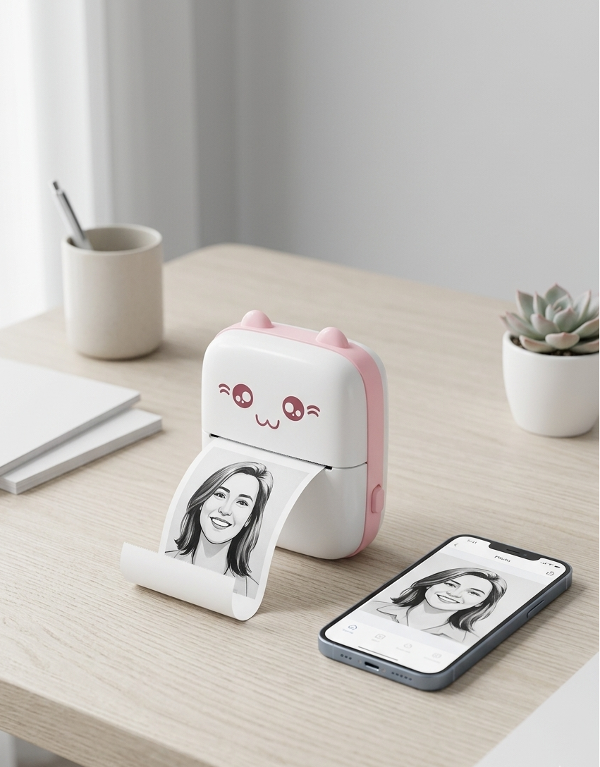 Mini Impresora Térmica Portátil Bluetooth Sin Tinta para Fotos y Notas | Android iOS