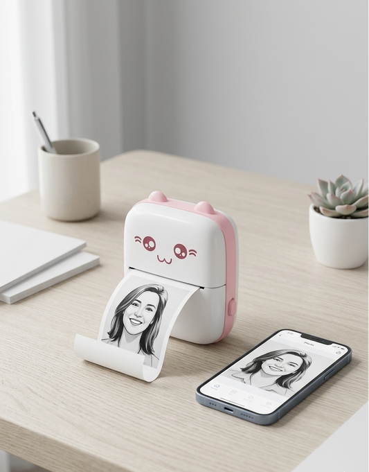 Mini Impresora Térmica Portátil Bluetooth Sin Tinta para Fotos y Notas | Android iOS