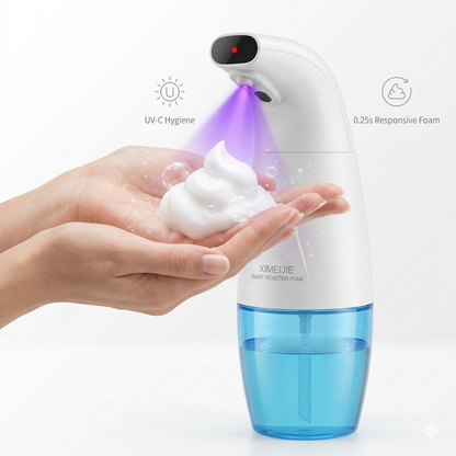 Dispensador de Jabón Automático con Sensor Infrarrojo y Luz UV | Espuma Ajustable 240ml/330ml Sin Contacto