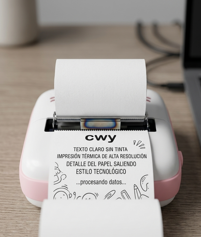 Mini Impresora Térmica Portátil Bluetooth Sin Tinta para Fotos y Notas | Android iOS