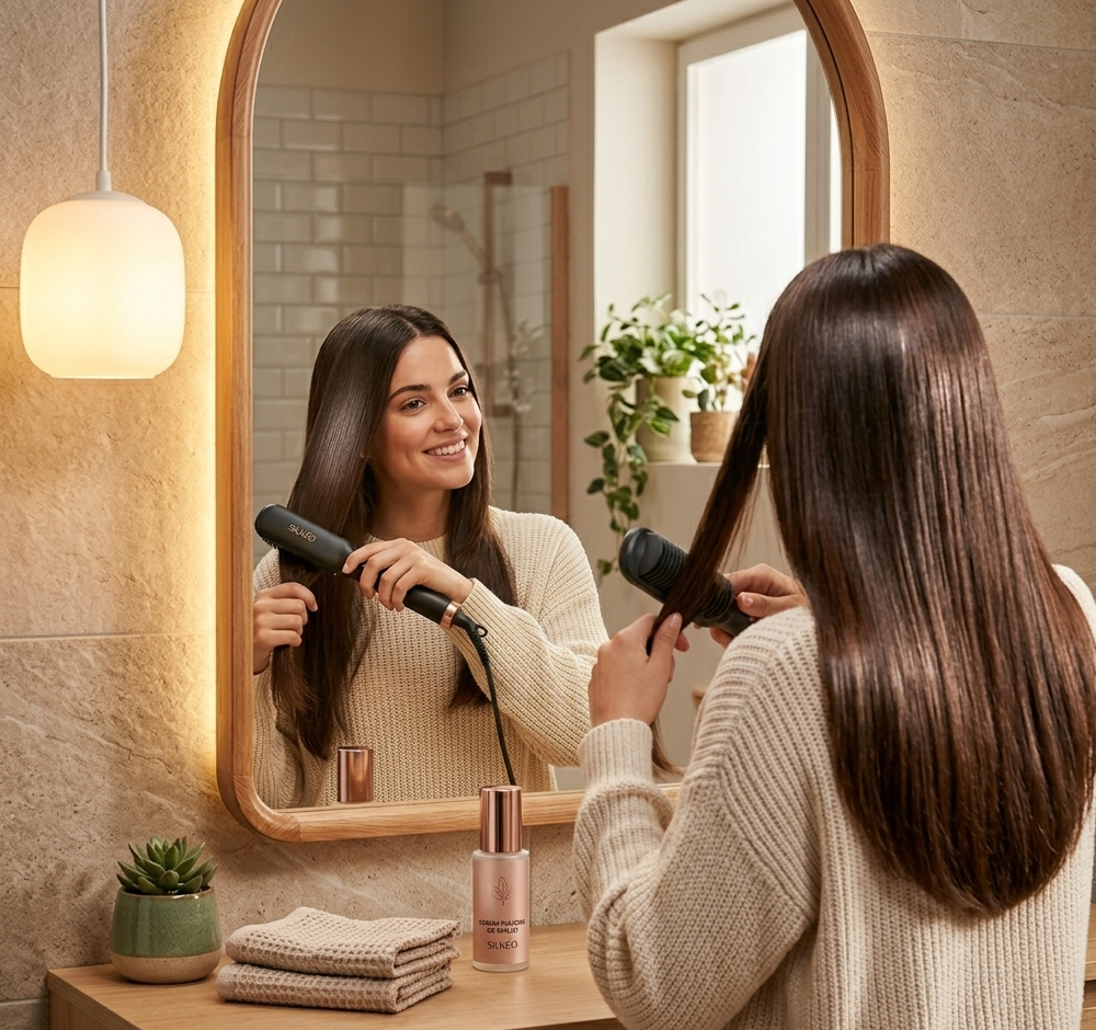 Cepillo Alisador 2 en 1 Profesional con Control de Temperatura | Plancha para Cabello Liso y Onduladob