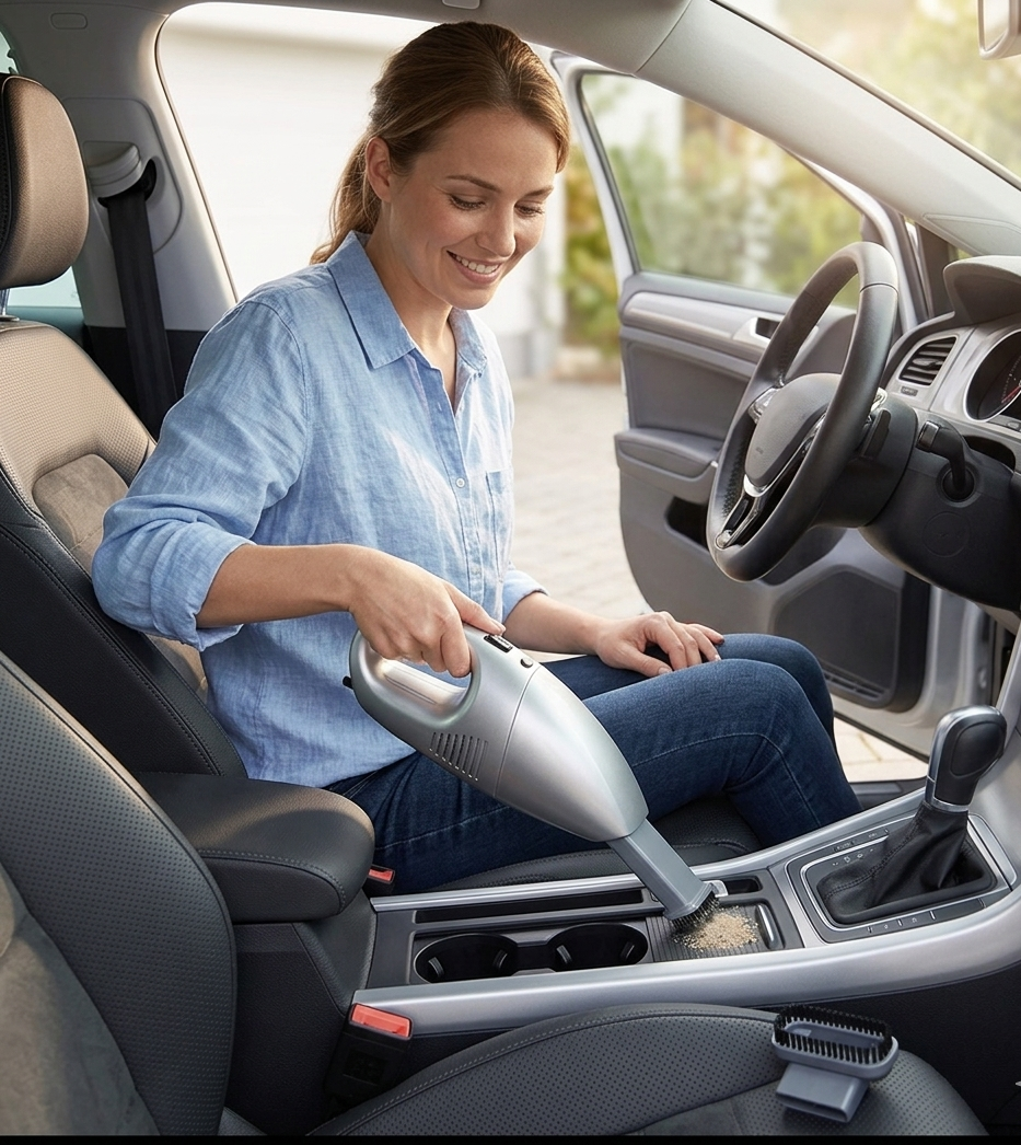 Aspiradora Inalámbrica Portátil para Carro con Batería Recargable USB | Limpieza Profunda y Compacta
