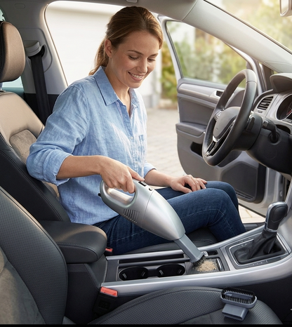 Aspiradora Inalámbrica Portátil para Carro con Batería Recargable USB | Limpieza Profunda y Compacta